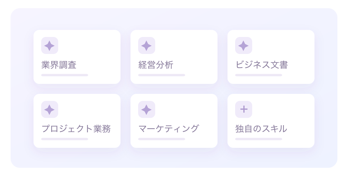 QwenWorkのスキル・エキスパートキット機能の説明用イラスト