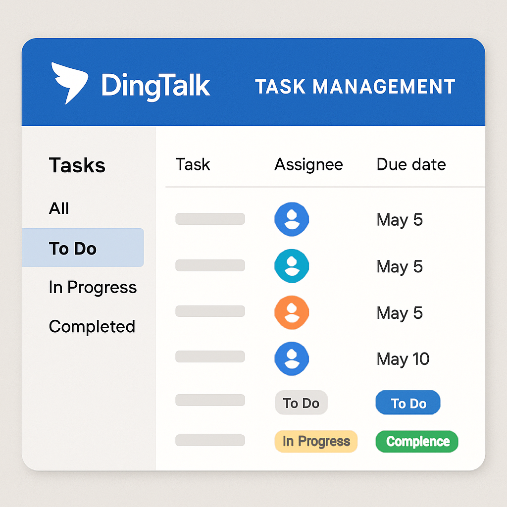 Dingtalk task and project management
